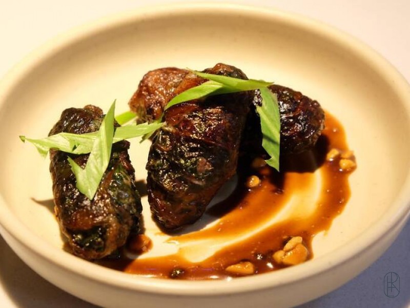 Grilled beef w. lot leaf