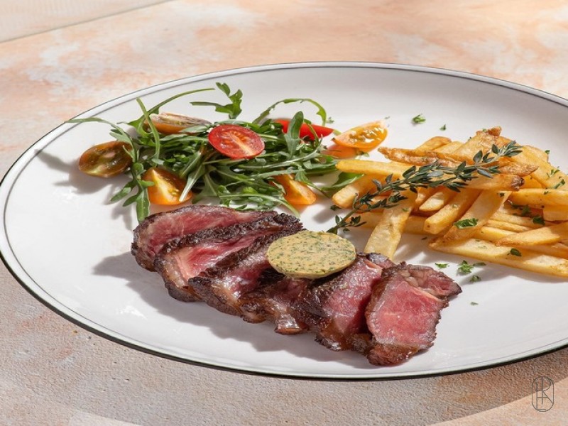 Roasted hanger steak