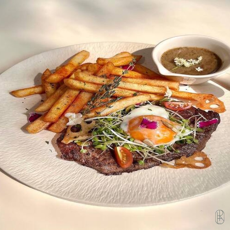 Roasted hanger steak